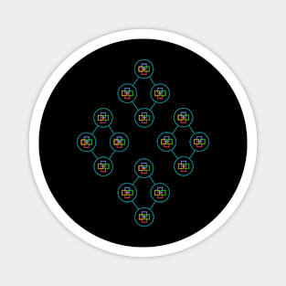 A network of colored squares Magnet